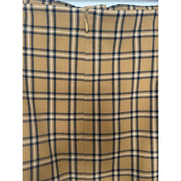 LOFT Plaid Button-Front Skirt – Size 16 - Picture 3 of 6